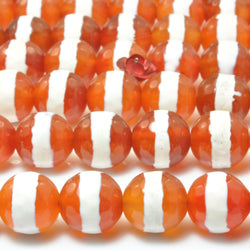 Red agate oneline carnelian faceted round loose beads wholesale gemstone jewelry bracelet necklace diy