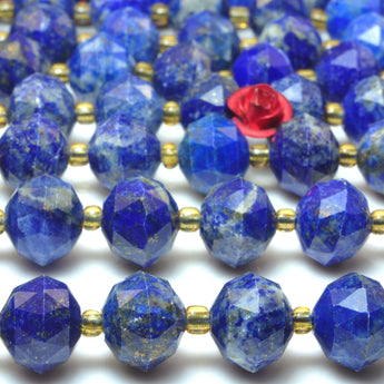 Natural Lapis Lazuli Faceted HANG Rondelle Beads Loose Blue Stone Wholesale Gemstones for Jewelry Making DIY Bracelet Necklace