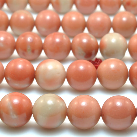 Tangerine Angelite smooth round loose beads gemstone wholesale for jewelry making bracelet DIY stuff