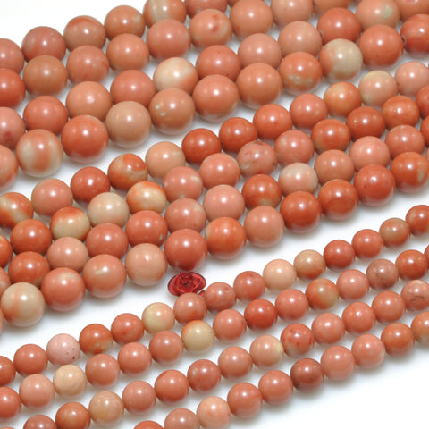 Tangerine Angelite smooth round loose beads gemstone wholesale for jewelry making bracelet DIY stuff