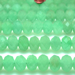 Natural green aventurine faceted rondelle beads wholesale loose gemstone jewelry making bracelet necklace diy