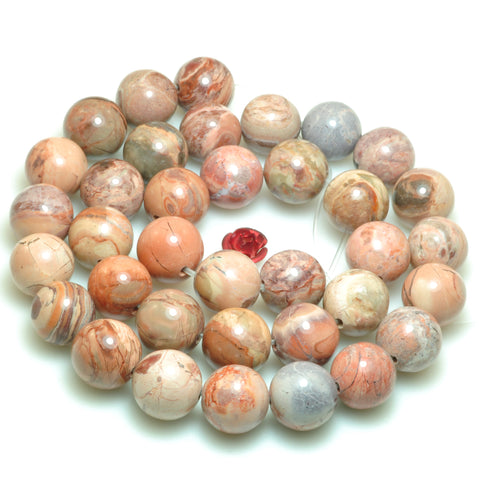 Natural blood lines stone smooth round beads wholesale gemstone jewelry making bracelet necklace diy