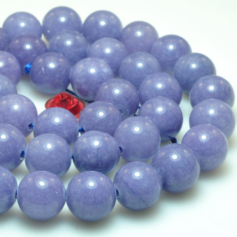 Purple malaysia jade smooth round loose beads wholesale gemstone jewelry making bracelet necklace diy