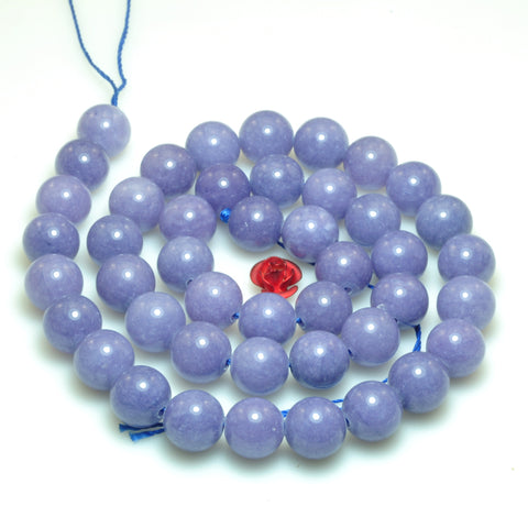 Purple malaysia jade smooth round loose beads wholesale gemstone jewelry making bracelet necklace diy