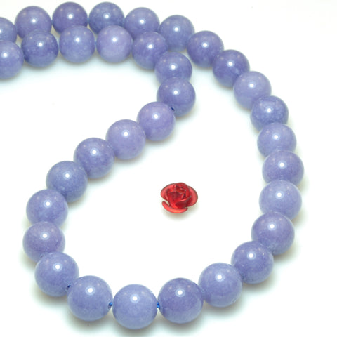 Purple malaysia jade smooth round loose beads wholesale gemstone jewelry making bracelet necklace diy