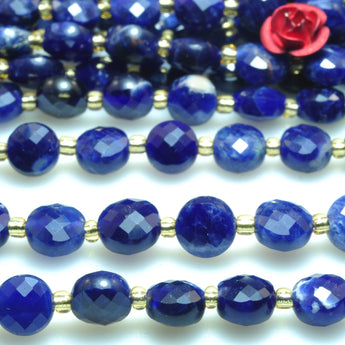 Natural blue sodalite stone faceted cube loose beads gemstone wholesale jewelry making bracelet necklace diy