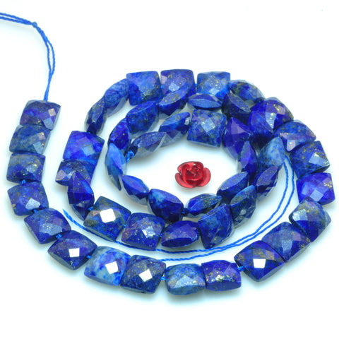 Natural lapis lazuli gemstone faceted Square beads gemstones wholesale jewelry making stuff diy bracelet stone