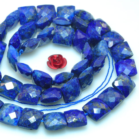 Natural lapis lazuli gemstone faceted Square beads gemstones wholesale jewelry making stuff diy bracelet stone