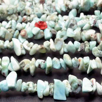 Natural blue Larimar smooth pebble chip beads gemstone wholesale for jewelry making