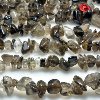 Natural Smoky Quartz smooth pebble chips beads wholesale gemstone loose stone for jewerly making bracelet diy design