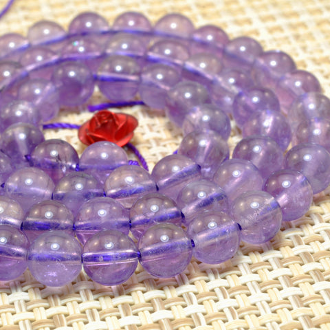 Natural Amethyst smooth round loose beads wholesale gemstone semi precious stone for jewelry making DIY