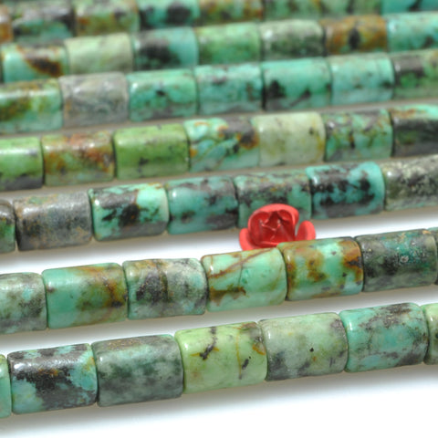 Natural African Turquoise smooth tube loose beads gemstone wholesale for jewelry making