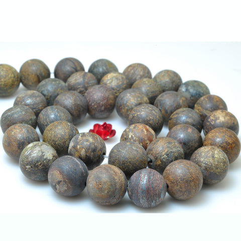 YesBeads Bronzite stone matte round loose beads gemstone wholesale Jewelry