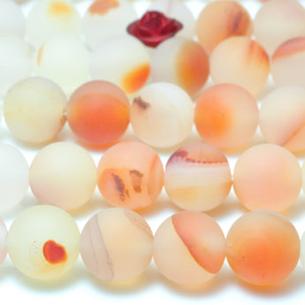 Natural Dendritic Agate matte loose round beads wholesale gemstone Jewelry making diy bracelet