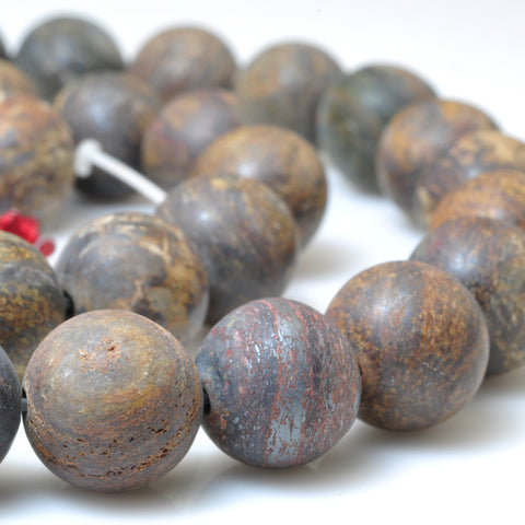 YesBeads Bronzite stone matte round loose beads gemstone wholesale Jewelry