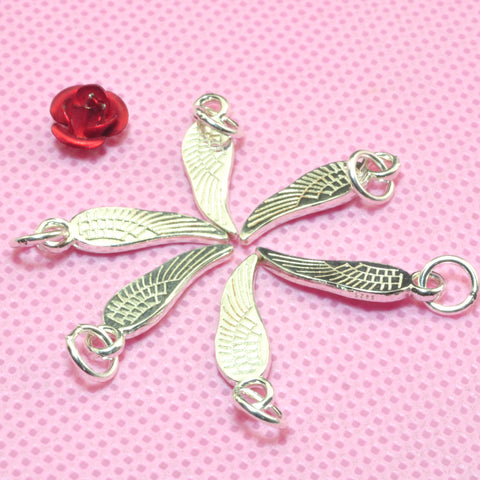 YesBeads 925 Sterling silver Angel wings charms pendant beads wholesale jewelry findings supplies