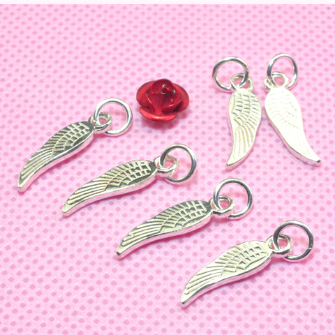 YesBeads 925 Sterling silver Angel wings charms pendant beads wholesale jewelry findings supplies