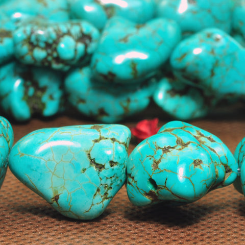 Turquoise smooth nugget loose chunks beads wholesale gemstone jewelry making bracelet necklace diy