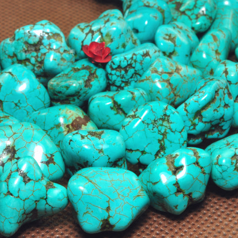 Turquoise smooth nugget loose chunks beads wholesale gemstone jewelry making bracelet necklace diy