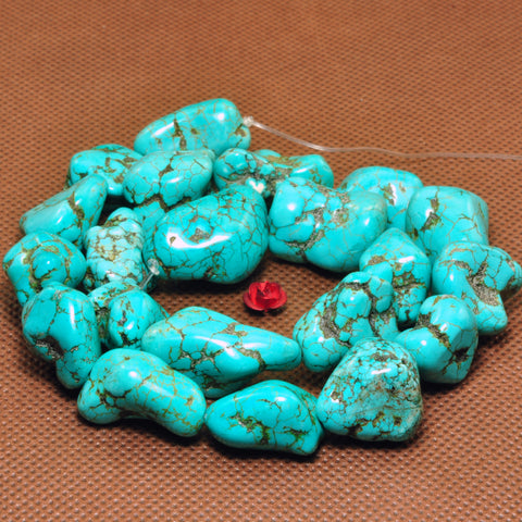 Turquoise smooth nugget loose chunks beads wholesale gemstone jewelry making bracelet necklace diy