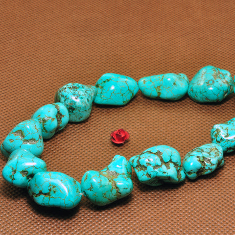 Turquoise smooth nugget loose chunks beads wholesale gemstone jewelry making bracelet necklace diy