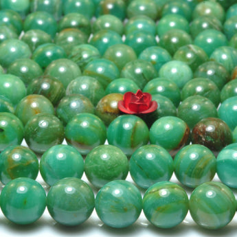 YesBeads natural Dragon Blood Jade A grade smooth round loose beads Australian bloodstone gemstone wholesale jewelry making 8mm 15"