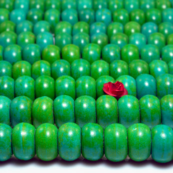 Chinese Turquoise smooth rondelle beads wholesale jewelry making 15"