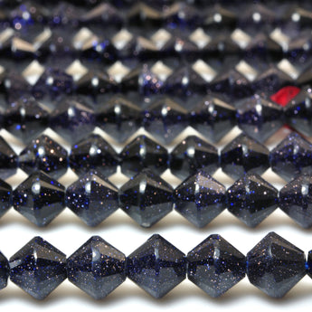 YesBeads Blue Sandstone goldstone faceted disc rondelle beads gemstone wholesale jewelry making 15"