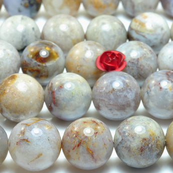 YesBeads Natural Pietersite smooth round loose beads light gemstone wholesale jewelry 15"