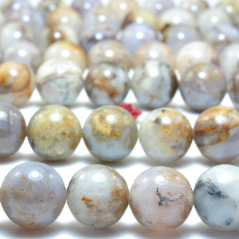 YesBeads Natural Pietersite smooth round loose beads gemstone wholesale jewelry making 15"