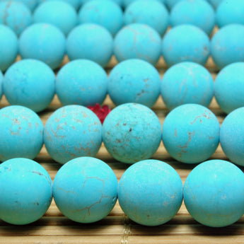 YesBeads Green Turquoise matte round loose beads wholesale gemstone jewerly making