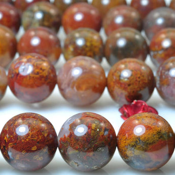 Natural warring states Red Jasper smooth round beads wholesale gemstone jewelry making bracelet necklace diy