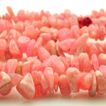 YesBeads 15 inches of Rhodochrosite smooth  chips beads in 5-9mm