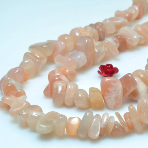 YesBeads Natural Sunstone smooth chip beads gemstone wholesale jewelry design 15''